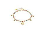 Luxenter Armband aus 925er Sterlingsilber und mehrfarbig lackiert, 18 Karat Gelbgold-Finish – Ximue