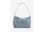 Wittchen Dames schoudertas met klinknagels, blauw, eco-leer