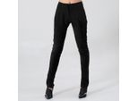 Schlanke, strukturierte Hose aus Stretch-Wildleder