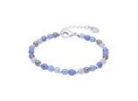 Luxenter Armband mit blauen Kristallen, rhodiniert – Likdu