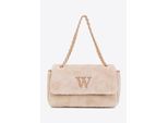 Wittchen Dames Crossbody Tas met Bont, Crème