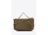 Wittchen Damenhandtasche, gesteppt mit Quadraten an einer Kette, klein, grün