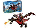 Konstruktions-Spielset PLAYMOBIL "Schwarzer Drache (72114), Knights", bunt, Spielbausteine, Kinder, Kunststoff, Konstruktions-Spielset, Made in Europe