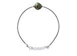 DIADEMA - Armband Love Bond - Schwarzes Nylon - Tahiti-Perle - Regenbogen
