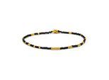 Luxenter Armband aus schwarzem Kristall mit 18 Karat Gelbgold-Finish – Xanvi