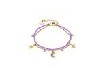 Luxenter Armband aus violettem Kristall mit 18 Karat Gelbgold-Finish – Ayora