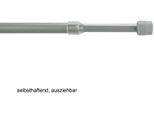 Scheibenstange LIEDECO "Pin-Soft" Gr. 2, silber (mattsilberfarben), Ø:12mm, Kunststoff, Metall, Gardinenstangen, Scheibenstange