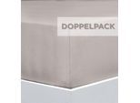 Bettlaken FLORELLA "EXCELLENT Jersey Elastan, 92% Baumwolle", beige (leinen), B:100cm L:220cm, Jersey, Obermaterial: 92% Baumwolle CO. 8% Elasthan EL., Bettlaken, Bettlaken