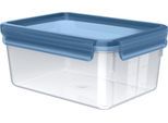 Frischhaltedose EMSA "Clip & Close Eco", blau (blau, transparent), B:16,3cm H:9,9cm L:22,5cm, Polyprophylen (PP), Lebensmittelaufbewahrungsbehälter, Frischhaltedose, 100% dicht, mikrowellen-/spülmaschinen-/gefriergeeignet