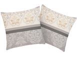 Kissenbezüge OTTO HOME "Cremona", beige, B:40cm L:40cm, Linon, Obermaterial: 100% Baumwolle, Kissenbezüge, Kissenbezüge, floraler Kissenbezug, geeignet für Kinder, OEKO-TEX zertifiziert