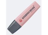 STABILO® BOSS ORIGINAL Textmarker NatureCOLORS Wildflower, Keilspitze, Strichstärke 2-5 mm, Schreibfarbe pink, Anti-Dry-Out Technologie, 1 Stück