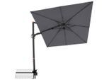 Doppler Ampelschirm, Anthrazit, Metall, Textil, 210x210 cm, 360° drehbar, höhenverstellbar, stabile Strebegelenke, UV-beständig, wetterbeständig, Sonnenschutz & Sichtschutz, Sonnenschirme, Ampelschirme