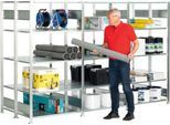 SCHULTE Lagertechnik - Stecks.Doppelgrundregal Typ 150 - 2000x1000x300 mm verz. 2x5 Böden