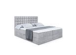 BOXBETT mit H4-Matratze und Lattenrost - VIONE - 160x200 Hellgrau