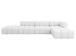 ECKSOFA modulares Sofa Kerru-L2 - 380x190x70 cm Weiß Bouclé