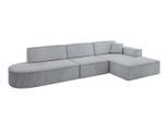 ECKSOFA Ottomane Rechts IREA-L2-v4 - 327x165x77 cm Grau