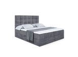 BOXBETT mit H3-Matratze und Lattenrost - BRUGO - 160x200 Dunkelgrau