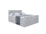 BOXSPRINGBETT EDITA-Z KING - 160x200 - H3/H4 - Hellgrau