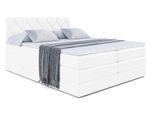 BOXSPRINGBETT CATOR KING - 160x200 - H3/H4 - Weiß Hochglanz
