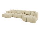 WOHNLANDSCHAFT CLOUD-U-v1 405x185x90 Beige Velours