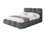 POLSTERBETT mit Bettkasten und Lattenrost, Boxbett ohne Matratze - KALA 200x200 Dunkelgrau