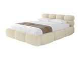 POLSTERBETT mit Bettkasten und Lattenrost, Boxbett ohne Matratze - NOMA 180x200 Beige