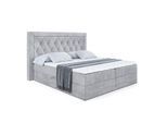 BOXBETT mit H3-Matratze und Lattenrost - NOEL - 180x200 Hellgrau