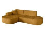 ECKSOFA Ottomane Links TARO-L1 - 243x171x79,5 cm Senfgelb