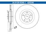 ATE Bremsscheibe 24012502401 belüftet 326mm 25mm für MAZDA