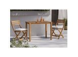 Ambia Garden Balkonset, Akazie, Holz, Akazie, Hartholz, Füllung: Baumwollfüllung, 100x59x74 cm, Stuhl klappbar, Balkonmöbel, Balkonmöbel-Sets