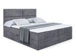 BOXBETT mit Matratze H4 und Lattenrost - AURA - 160x200 - H4 - Dunkelgrau