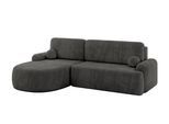 ECKSOFA mit Schlaffunktion und Bettkasten LIRA-L - 264x172x89 Dunkelgrau