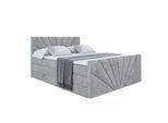 BOXSPRINGBETT MILTIO-Z KING - 160x200 - H3/H4 - Grau