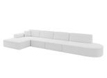 ECKSOFA Ottomane Links IREA-L3-v3 - 412x165x77 cm Weiß