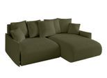 ECKSOFA Ottomane rechts ONESK-L -v1 216x177x72 Grün Bouclé