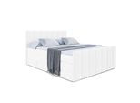 BOXSPRINGBETT MOETI-Z KING - 140x200 - H3/H4 - Weiß Hochglanz