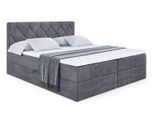 BOXBETT mit Matratze H4 und Lattenrost - CATOR - 120 x 200 - Dunkelgrau