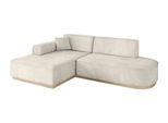 ECKSOFA Ottomane Links IREA-L1 - 234x171x83 cm Dunkelgrau