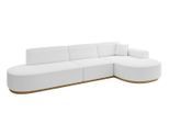 ECKSOFA Ottomane Rechts MARI-L2-v2 - 328x171x83 cm Weiß Bouclé