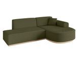 ECKSOFA Ottomane Rechts ARRIO-L1 - 243x171x83 cm Grün