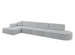 ECKSOFA Ottomane Links IREA-L3-v4 - 412x165x77 cm Grau