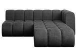 ECKSOFA modulares Sofa Darnel-L1 - 205x177x70 cm Schwarz