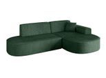 ECKSOFA Ottomane Rechts MARI-L1 - 243x171x79 cm Grün Cord