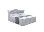 BOXBETT mit Matratze H3 und Lattenrost - VILA - 200x200 cm Hellgrau