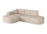 ECKSOFA Ottomane Links MARI-L1 - 243x171x79 cm Beige Velours