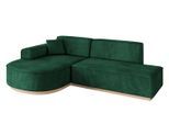 ECKSOFA Ottomane Links ARRIO-L1 - 243x171x83 cm Dunkelgrün