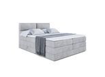 BOXSPRINGBETT BOXI3 KING - 200x200 - H3/H4 - Hellgrau