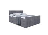 BOXSPRINGBETT EDITA-Z KING - 180x200 - H3/H4 - Dunkelgrau