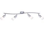 GLOBO LIGHTING Deckenstrahler "CATHY", silber (nickel matt), 1 Stk., Leuchten, Deckenstrahler/Glas weiß/Flur/Wohnzimmer, Deckenstrahler