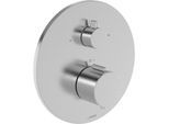 Hansa HANSAEASYTHERM 8862 Thermostat 8862924580 Fertigmontageset, Fertigset für zwei Abgänge, rund Stahl gebürstet